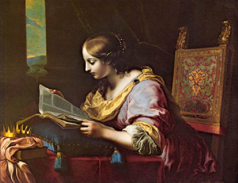 DOLCI, Carlo St Catherine Reading a Book sd china oil painting image